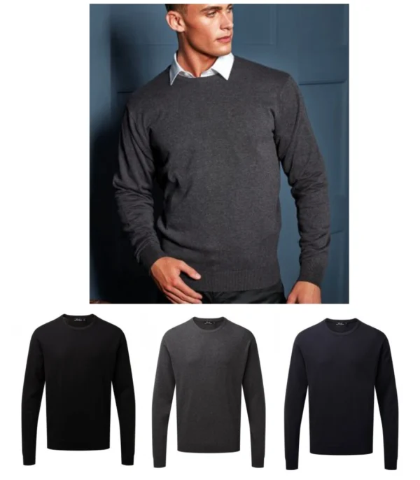 PR692 Premier Cotton Rich Crew Neck Sweater